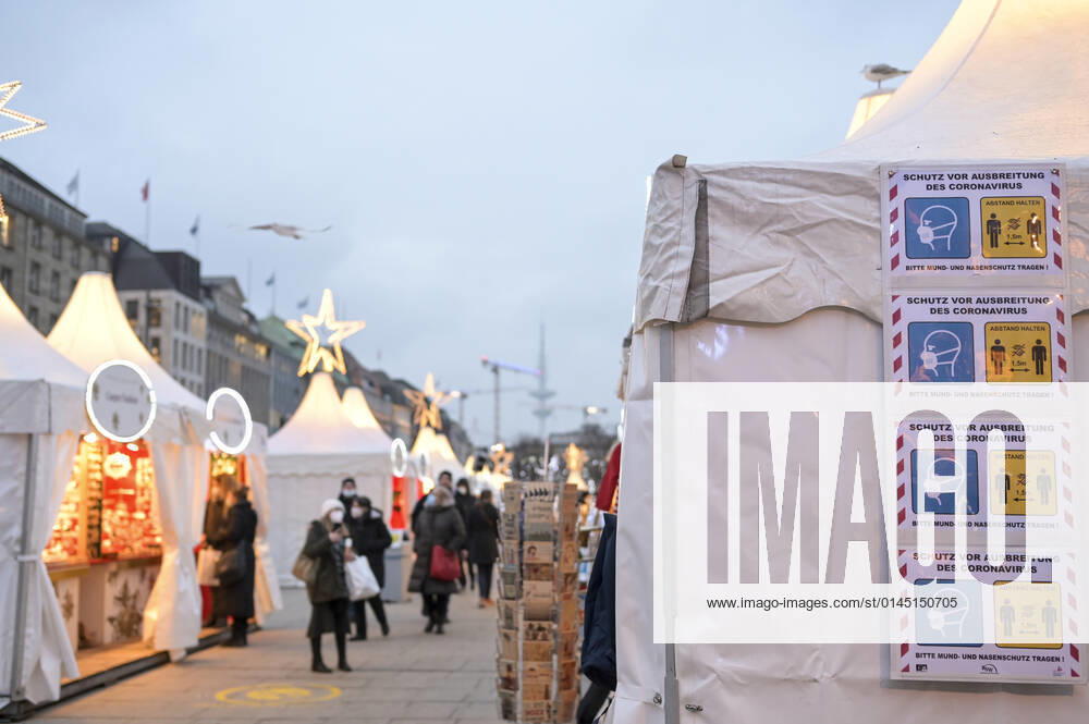 GERMANY, corona virus GERMANY, Hamburg, Corona Pandemic, COVID-19 , christmas market in city center