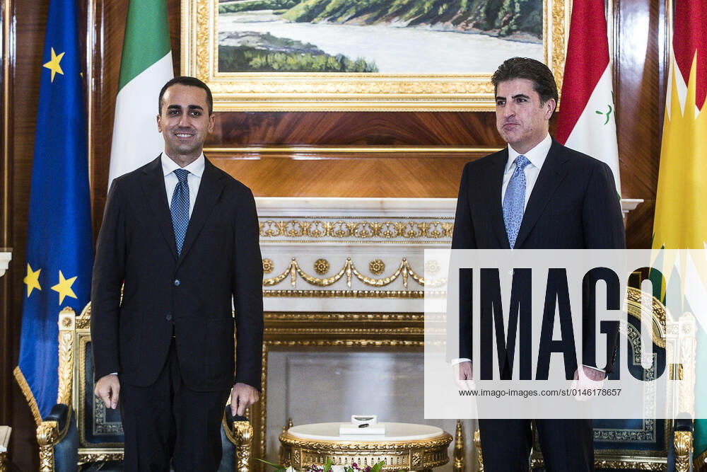 Italian Foreign Minister Luigi Di Maio meets Nechirvan Barzani President of the Kurdistan Region in Iraq, during the mission to Erbil, Iraq, 23 December 2021. ANSA ANGELO CARCONI Roma Italia - ZUMAa110 20211223_zaf_a110_024