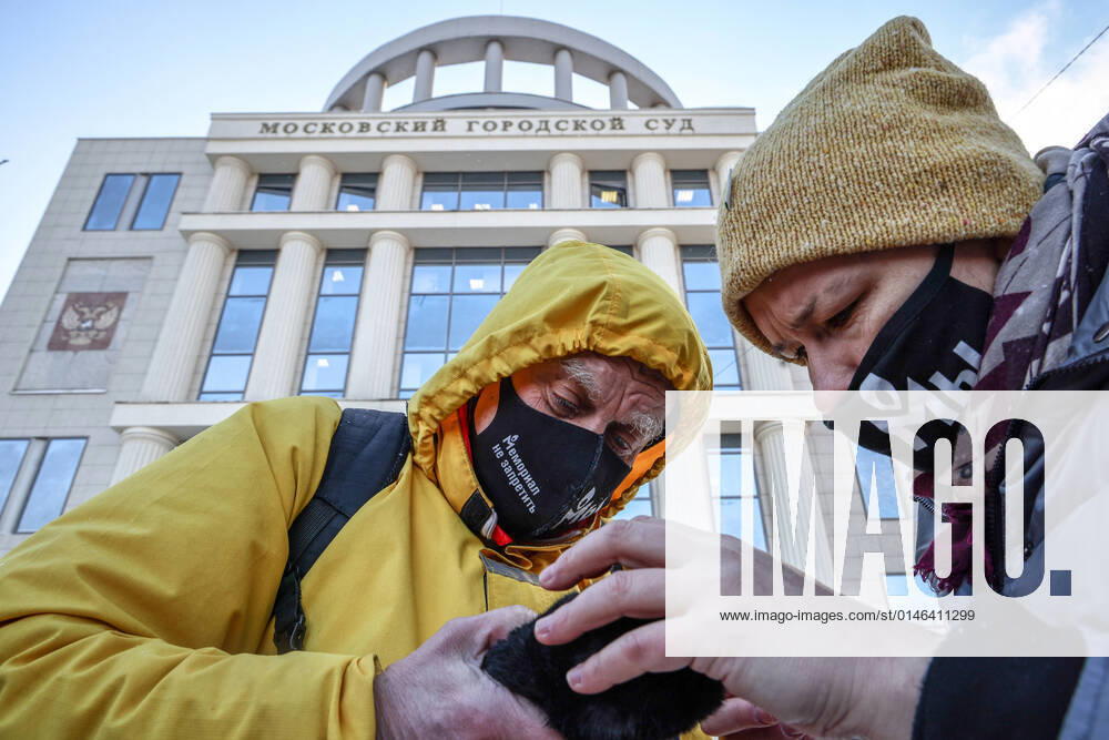 Memorial Society supporters gather outside the Moscow City Court that continues to hear a lawsuit filed by the Russian Prosecutor General s Office against the Memorial Society international public organization (a non-profit organization declared a foreign agent in Russia). Earlier, the Russian Prosecutor General s Office filed a motion to disband the Memorial Society international public organization (a non-profit organization declared a foreign agent in Russia) and its subdivisions for violating the Foreign Agent law. Founded in 1989, Memorial is an international historical society researching the political repressions and monitoring human rights in the present-day Russia and other post-Soviet states. TS11DA53