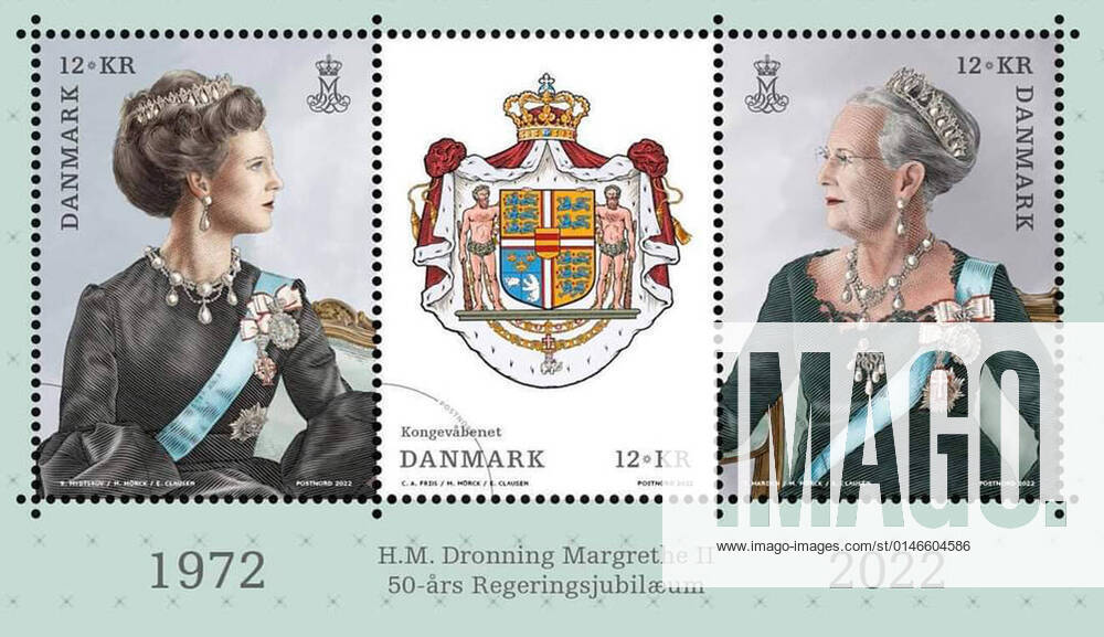 Bilder des Jahres 2021, Entertainment 12 Dezember Entertainment Themen der Woche KW52 31-12-2021 New stamps for the golden jubilee of Queen Margrethe, issued on January 3rd 2022. (c) Postnord by PPE