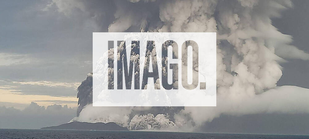 Hunga Ha apai, Tonga: A distress signal has been detected in an isolated, low-lying group of islands in the Tonga archipelago following Saturday s massive volcanic eruption and tsunami, the United Nations said, prompting particular concern for its inhabitants. The uninhabited volcanic island of Hunga-Tonga-Hunga-Ha apai all but disappeared following the blast, according to satellite images. FILE IMAGE SHOT ON: January 14, 2022: Viewing Northeastward at Hunga Ha apai in the forefront, a wide plume column of ash, steam, and gas rises to an altitude of 18-20km above sea level. Hunga Ha apai Tonga - ZUMA 20220117_int_z03_060