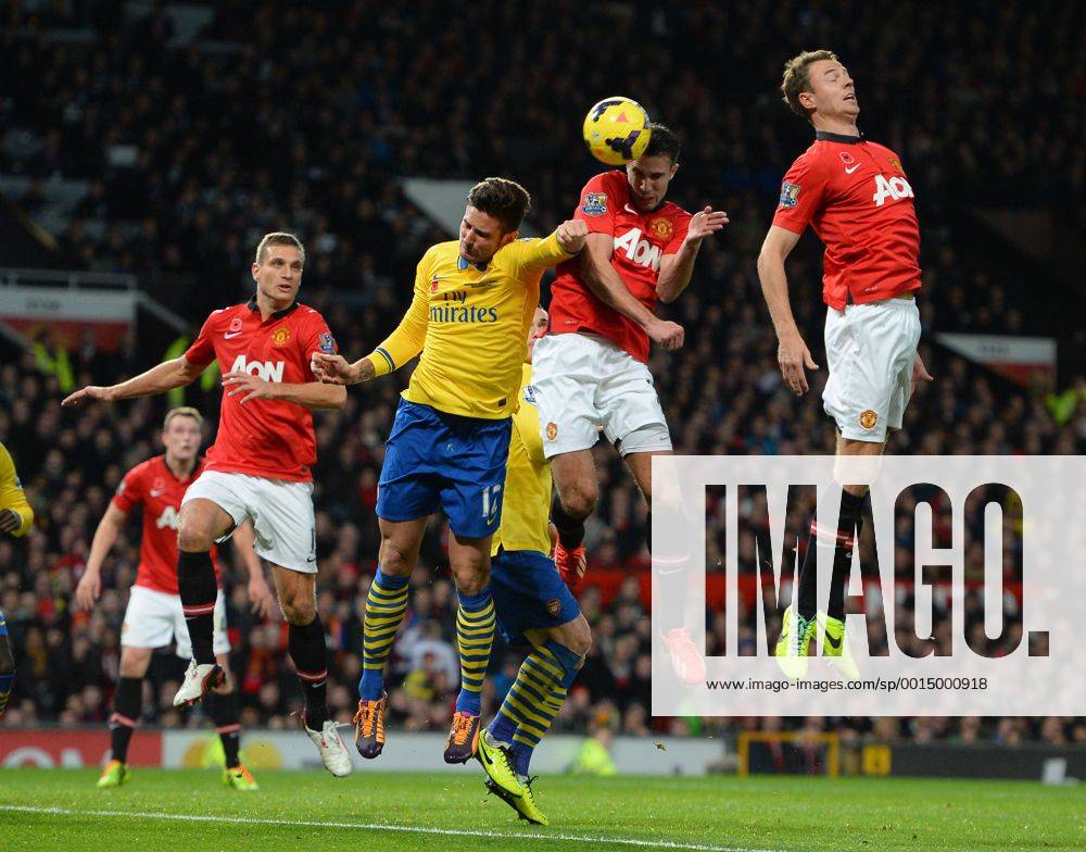 Robin van Persie of Manchester United scores the first goal - Barclays Premier League - Manchester United (ManU) vs Arsenal FC London - Old Trafford Stadium - Manchester - England - 10 11 13 - .