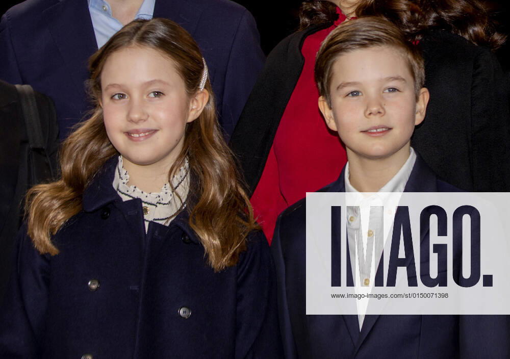 Denmark Prince Vincent and Princess Josephine arriving for the TV2 birthday show, Mary 50 we celebrate Denmark crown princess, at the Vilhelm Lauritzen Termitteln in Kastrup. Â