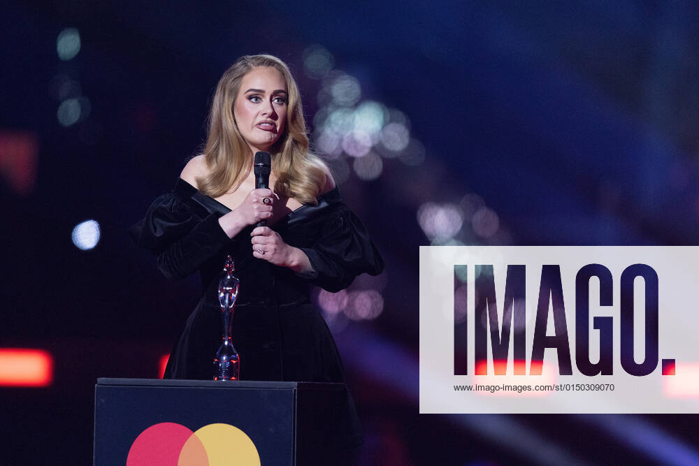 The BRIT Awards 2022 held at the O2 Arena Featuring: Adele Where: London, United Kingdom When: 08 Feb 2022 Credit: Cover Images **STRICTLY **