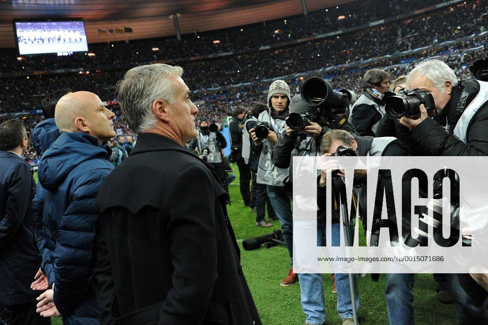 Didier Deschamps (entraineur -selectionneur France) Guy Stephan (entraineur adjoint France) photographes FOOTBALL : France vs Ukraine - Barrages CDM 2014 - 19 11 2013 N.LeGouic FEP Panoramic