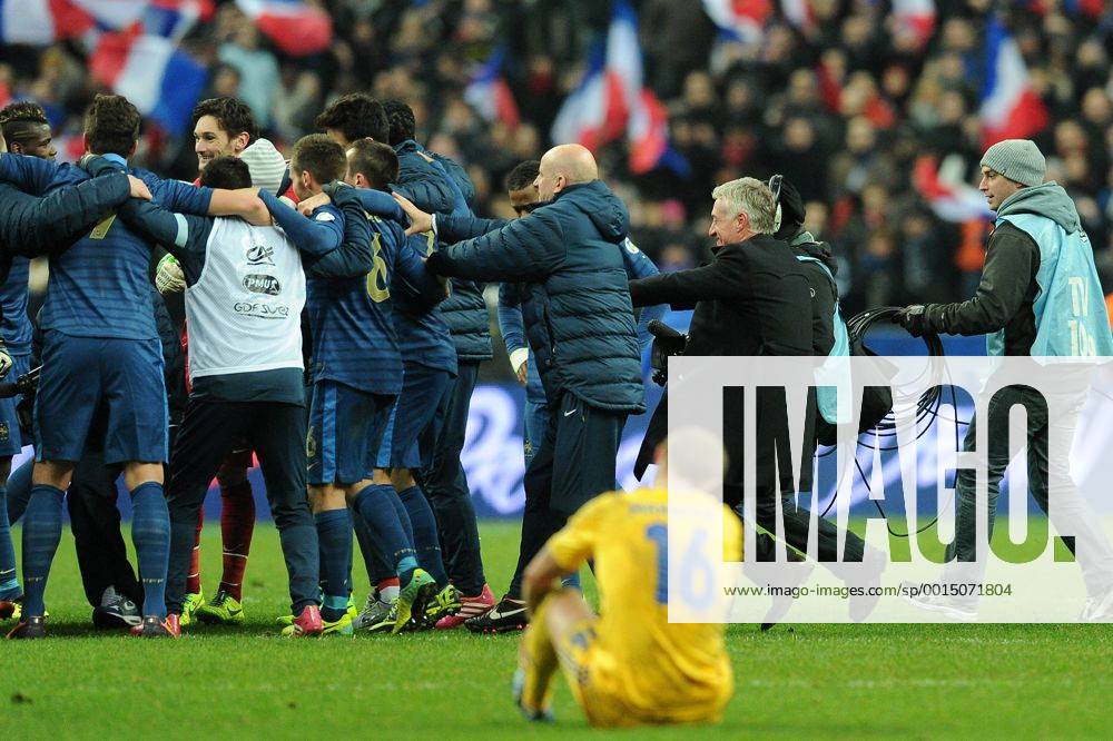Didier Deschamps (entraineur -selectionneur France) Guy Stephan (entraineur adjoint France) FOOTBALL : France vs Ukraine - Barrages CDM 2014 - 19 11 2013 N.LeGouic FEP Panoramic