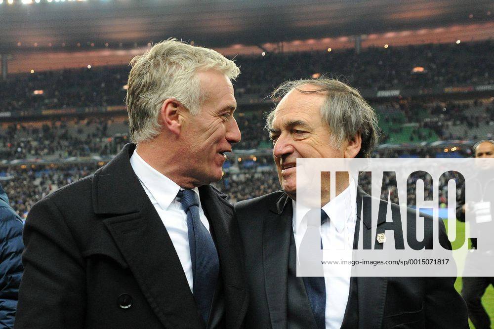 Didier Deschamps (entraineur -selectionneur France) Noel Le Graet (president FFF) FOOTBALL : France vs Ukraine - Barrages CDM 2014 - 19 11 2013 N.LeGouic FEP Panoramic