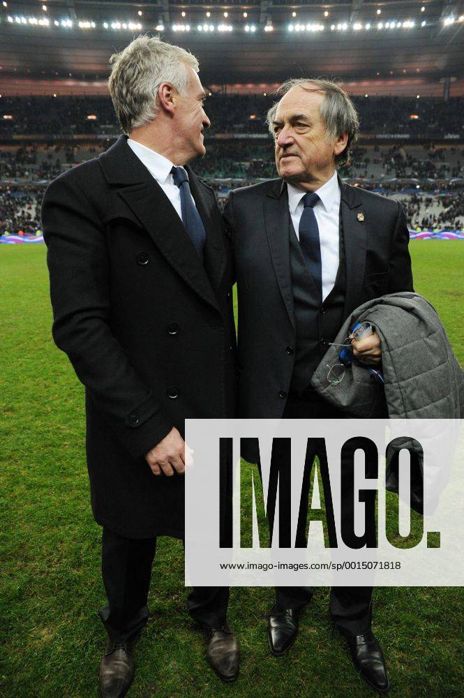 Didier Deschamps (entraineur -selectionneur France) Noel Le Graet (president FFF) FOOTBALL : France vs Ukraine - Barrages CDM 2014 - 19 11 2013 N.LeGouic FEP Panoramic