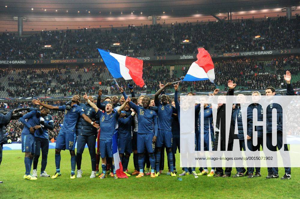 Didier Deschamps (entraineur -selectionneur France) joie FRance FOOTBALL : France vs Ukraine - Barrages CDM 2014 - 19 11 2013 N.LeGouic FEP Panoramic