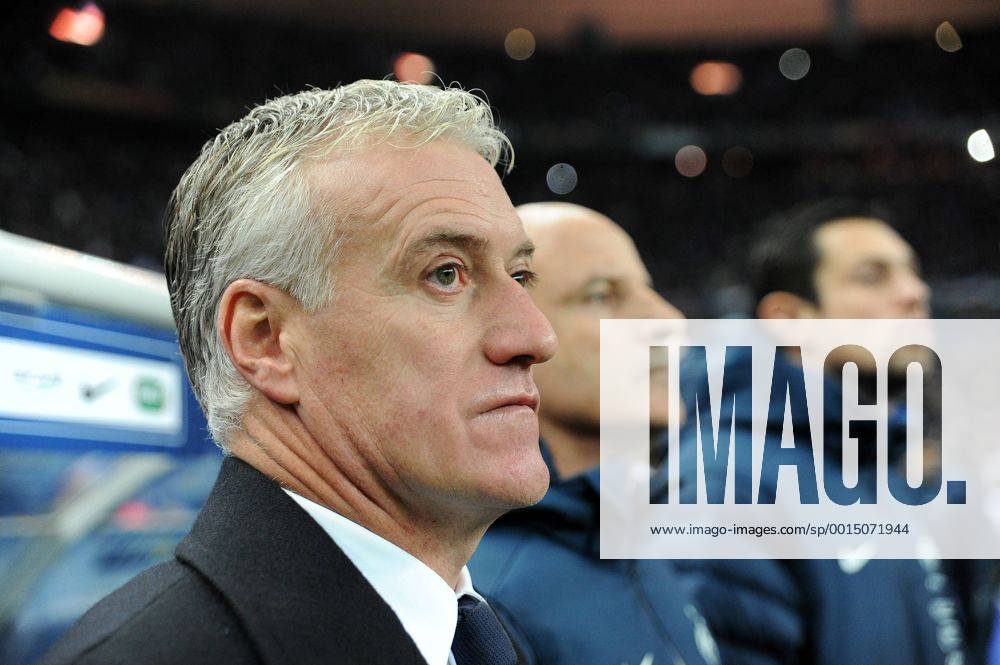 Didier Deschamps (entraineur -selectionneur France) Guy Stephan (entraineur adjoint France) FOOTBALL : France vs Ukraine - Barrages CDM 2014 - 19 11 2013 N.LeGouic FEP Panoramic