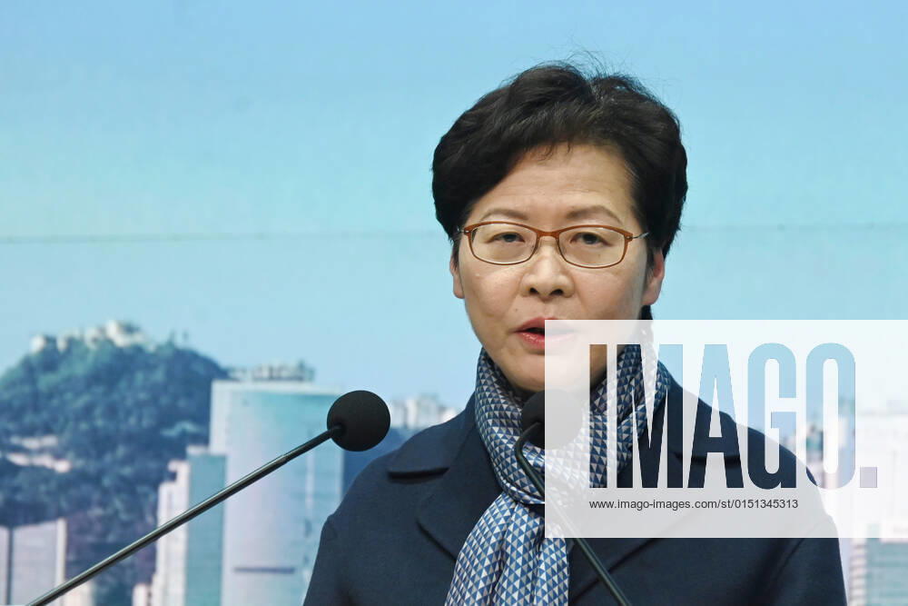 (220218) -- HONG KONG, Feb. 18, 2022 -- Carrie Lam, chief executive of the Hong Kong Special Administrative Region (HKSAR), speaks at a press conference in Hong Kong, south China, Feb. 18, 2022. The election for the chief executive of China s Hong Kong Special Administrative Region (HKSAR), originally scheduled for March 27, will be postponed to May 8 due to the COVID-19 epidemic, HKSAR Chief Executive Carrie Lam said here on Friday. ) CHINA-HONG KONG-CHIEF EXECUTIVE ELECTION-POSTPONED (CN) LuixSiuxWai
