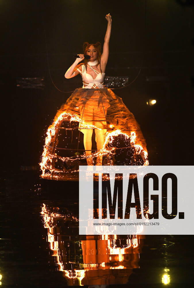 EUROVISION AUSTRALIA FINAL, Jaguar Jonze is seen performing the song Little Fires during the Eurovision Australia Decides 2022 final at the Gold Coast Convention and Exhibition Centre on the Gold Coast, Saturday, February 26, 2022. ( NO ARCHIVING, , NO USE IN BOOKS WITHOUT CONSENT GOLD COAST QLD AUSTRALIA