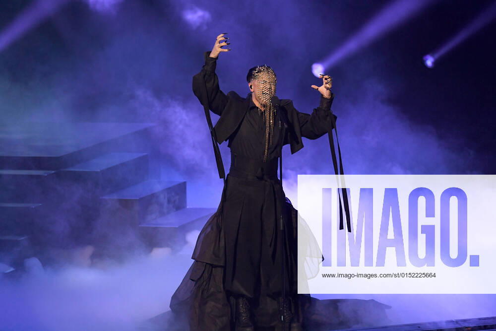 EUROVISION AUSTRALIA FINAL, Sheldon Riley is seen performing the song Not The Same during the Eurovision Australia Decides 2022 final at the Gold Coast Convention and Exhibition Centre on the Gold Coast, Saturday, February 26, 2022. ( NO ARCHIVING, , NO USE IN BOOKS WITHOUT CONSENT GOLD COAST QLD AUSTRALIA