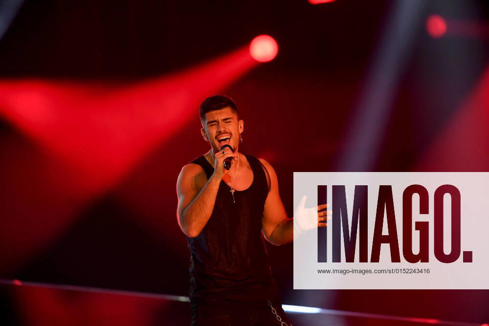 EUROVISION AUSTRALIA FINAL, Andrew Lambrou is seen performing the song Electrify during the Eurovision Australia Decides 2022 final at the Gold Coast Convention and Exhibition Centre on the Gold Coast, Saturday, February 26, 2022. ( NO ARCHIVING, , NO USE IN BOOKS WITHOUT CONSENT GOLD COAST QLD AUSTRALIA