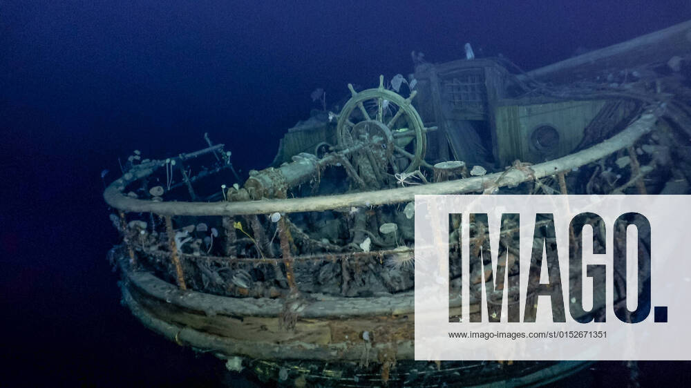 In this photo provided by t, is a view of the taffrail, ship s wheel and aft well deck on the wreck of Endurance. Scientists say they have found Endurance, Ernest Shackleton s ship that sank in the Antarctic in 1915. Weddell Sea Antarctica - ZUMA 20220309_int_z03_039