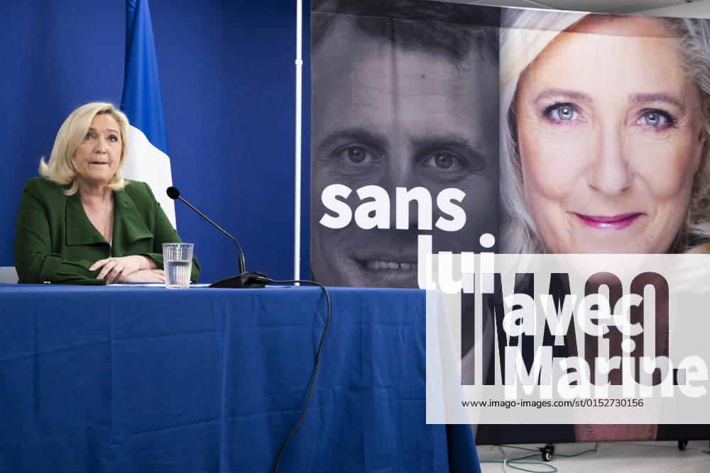 - Press conference of the French far right party Rassemblement National (RN) presidential candidate Marine Le Pen about energy.