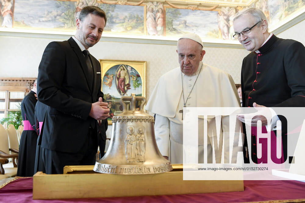 Italy, Rome, Vatican, 2022 03 14. Pope Francis receives in audienceHis Excellency Mr. Eduard Heger, Prime Minister of the Slovak Republic at the Vatican Photograph by Vatican Media Catholic Press Photo . RESTRICTED TO EDITORIAL USE - NO MARKETING - NO ADVERTISING CAMPAIGNS.