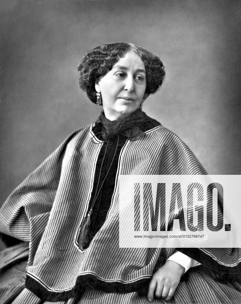 Amantine-Lucile-Aurore Dupin (1 July 1804 8 June 1876), best known by her pseudonym George Sand, was a French novelist and memoirist. She is equally well known for her much publicized romantic affairs with a number of artists, including Polish-French composer and pianist Frederic Chopin and the writer Alfred de Musset. Supplier:MediaxCo.xLtd. 1060_05_CPA0034303