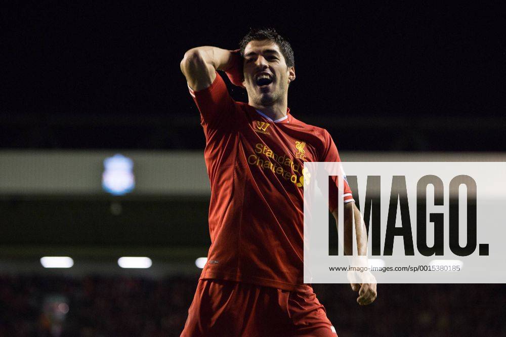 Luis Suarez of Liverpool reacts - Liverpool vs. Hull City - Barclays Premier League - Anfield - Liverpool - 01 01 2014 Pic Philip Oldham Sportimage .