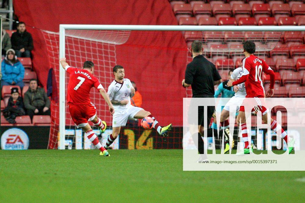 Football - 2013 2014 FA Cup - Third Round: Southampton vs. Burnley Southampton s Rickie Lambert fires in Saints second goal at St Mary s Stadium Southampton Colorsport Shaun Boggust