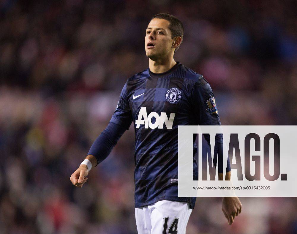 Javier Hernandez (Chicharito) of Manchester United - AFC Sunderland (FC) vs. Manchester United (ManU) - Capital One Cup Semi Final First Leg - Stadium of Light - 07 01 2014 PhilipxOldhamx .
