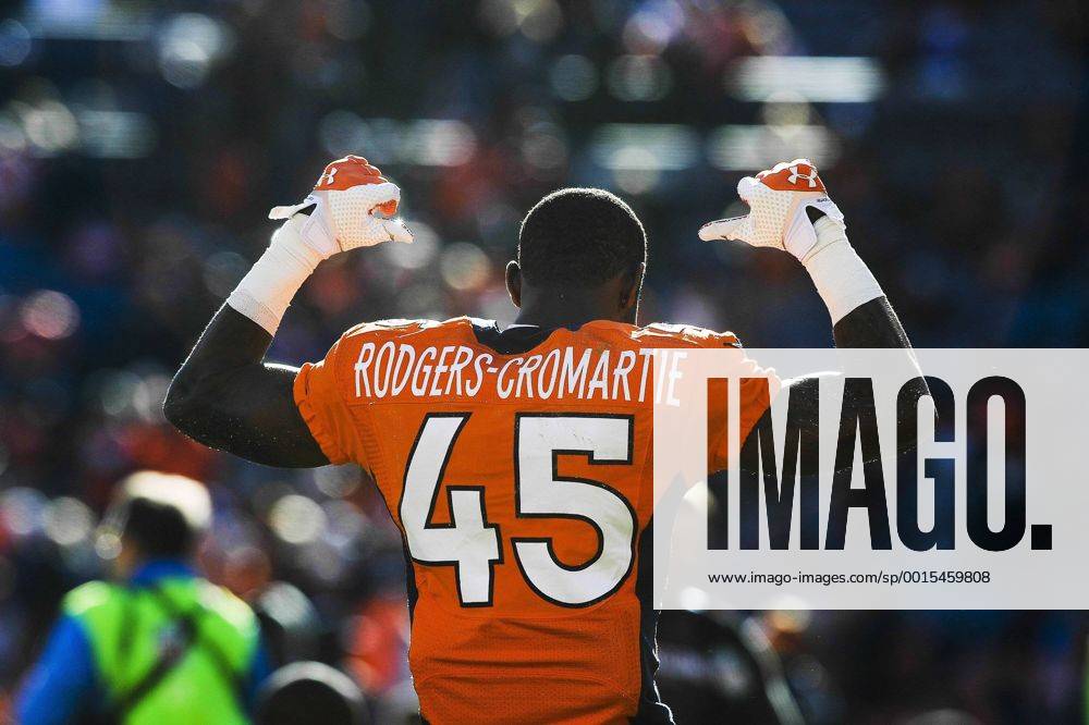 Jan. 12, 2014 - Denver, CO, USA - Denver Broncos corner back Dominique Rodgers-Cromartie dances as he prepares to take on the San Diego Chargers in the AFC divisional playoffs in Denver on Sunday, Jan. 12, 2014. BRONCOS CHARGERS - ZUMAm67