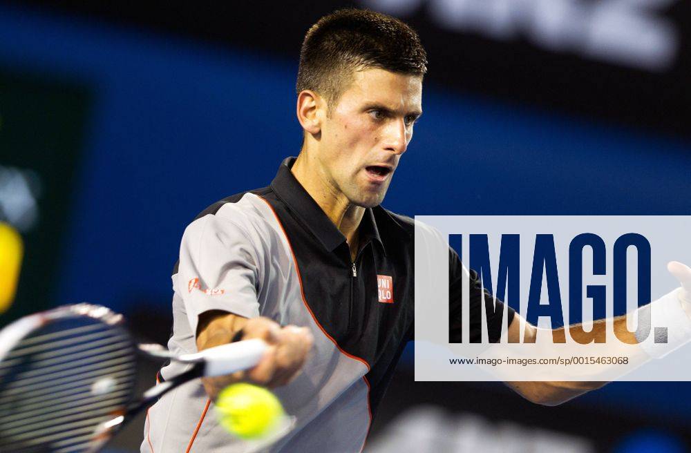 TENNIS - ATP, Australian Open 2014 MELBOURNE,AUSTRALIEN,13.JAN.14 - TENNIS - ATP Tennis Herren World Tour, Grand Slam, Australian Open. Bild zeigt Novak Djokovic (SRB).