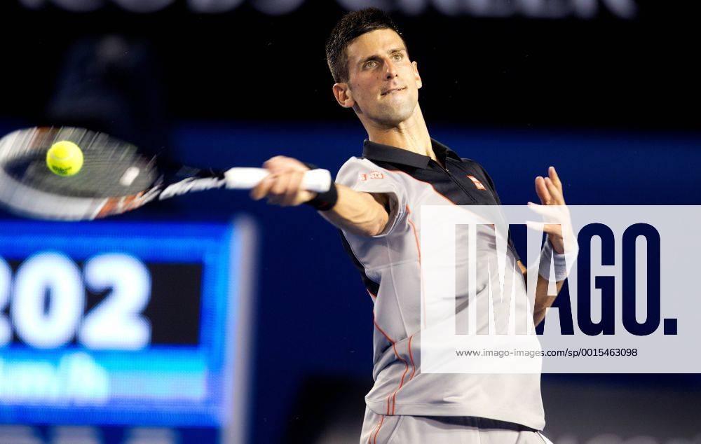TENNIS - ATP, Australian Open 2014 MELBOURNE,AUSTRALIEN,13.JAN.14 - TENNIS - ATP Tennis Herren World Tour, Grand Slam, Australian Open. Bild zeigt Novak Djokovic (SRB).