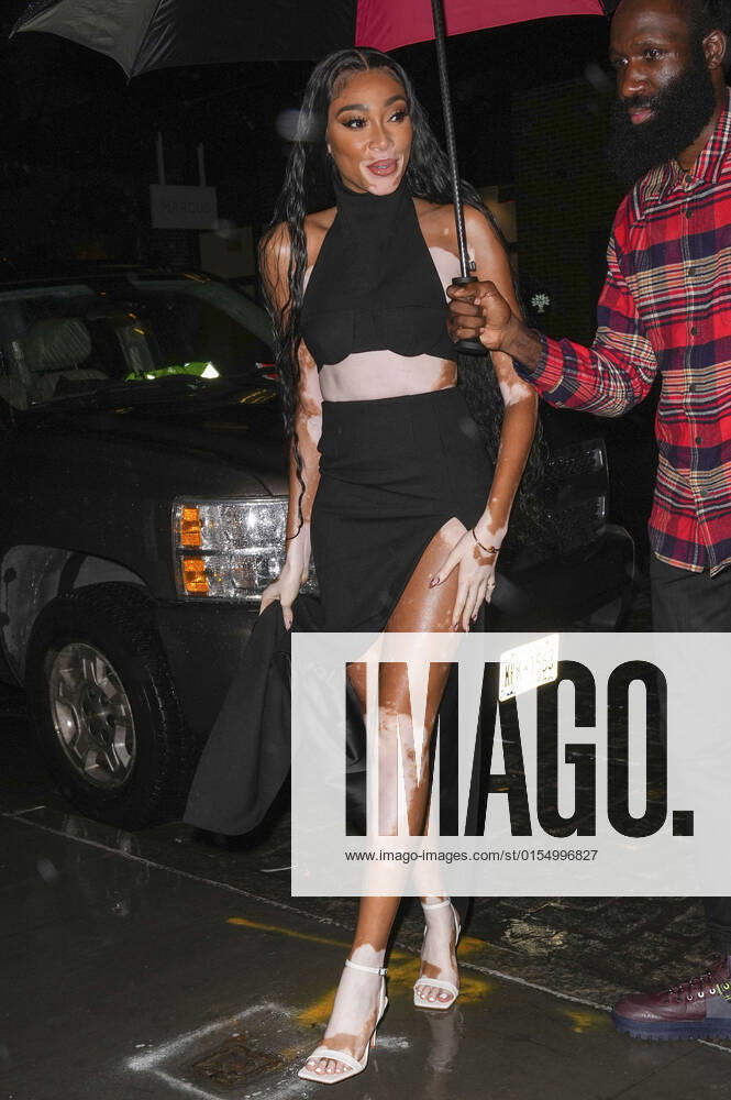 Winnie Harlow and Nina Agdal attends Vince Camuto Spring 2022 Invincible Pop-up Event