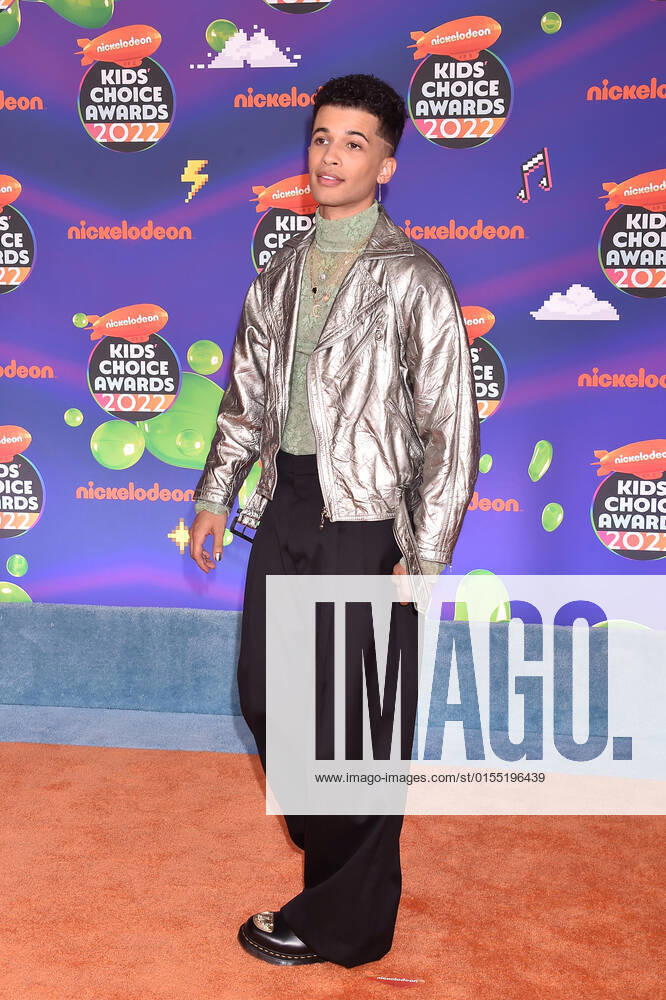 SANTA MONICA, CA - APRIL 9: Jordan Fisher at the 2022 Nickelodeon Kids Choice Awards at the Barker Hangar in Santa Monica, California on April 9, 2022.