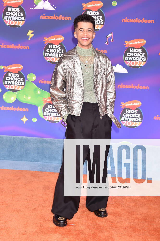 SANTA MONICA, CA - APRIL 9: Jordan Fisher at the 2022 Nickelodeon Kids Choice Awards at the Barker Hangar in Santa Monica, California on April 9, 2022.
