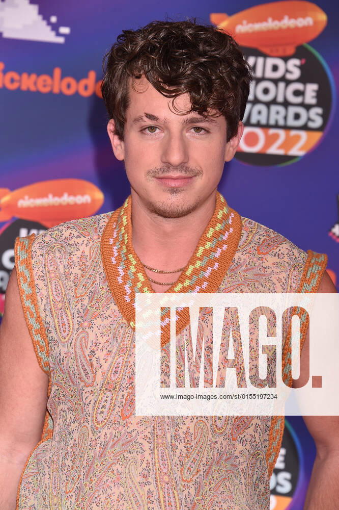SANTA MONICA, CA - APRIL 9: Charlie Puth at the 2022 Nickelodeon Kids Choice Awards at the Barker Hangar in Santa Monica, California on April 9, 2022.
