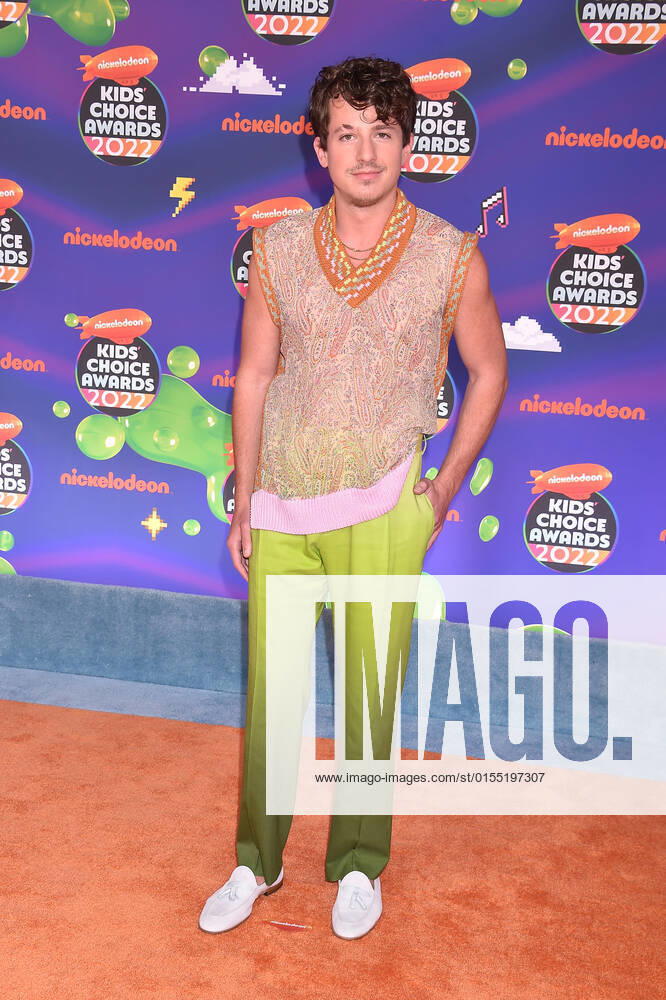 SANTA MONICA, CA - APRIL 9: Charlie Puth at the 2022 Nickelodeon Kids Choice Awards at the Barker Hangar in Santa Monica, California on April 9, 2022.