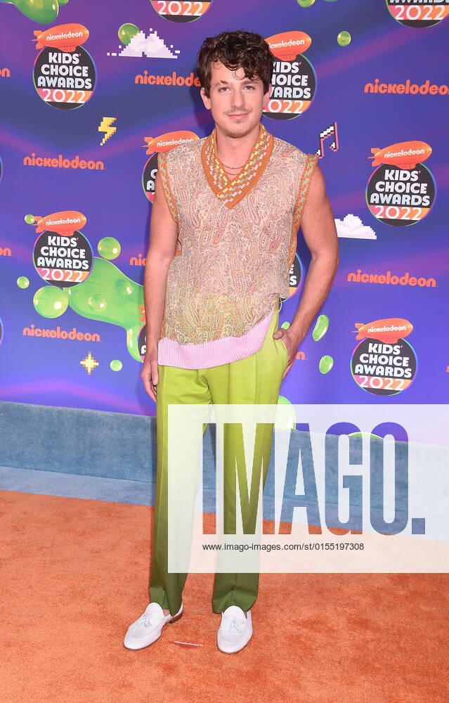 SANTA MONICA, CA - APRIL 9: Charlie Puth at the 2022 Nickelodeon Kids Choice Awards at the Barker Hangar in Santa Monica, California on April 9, 2022.