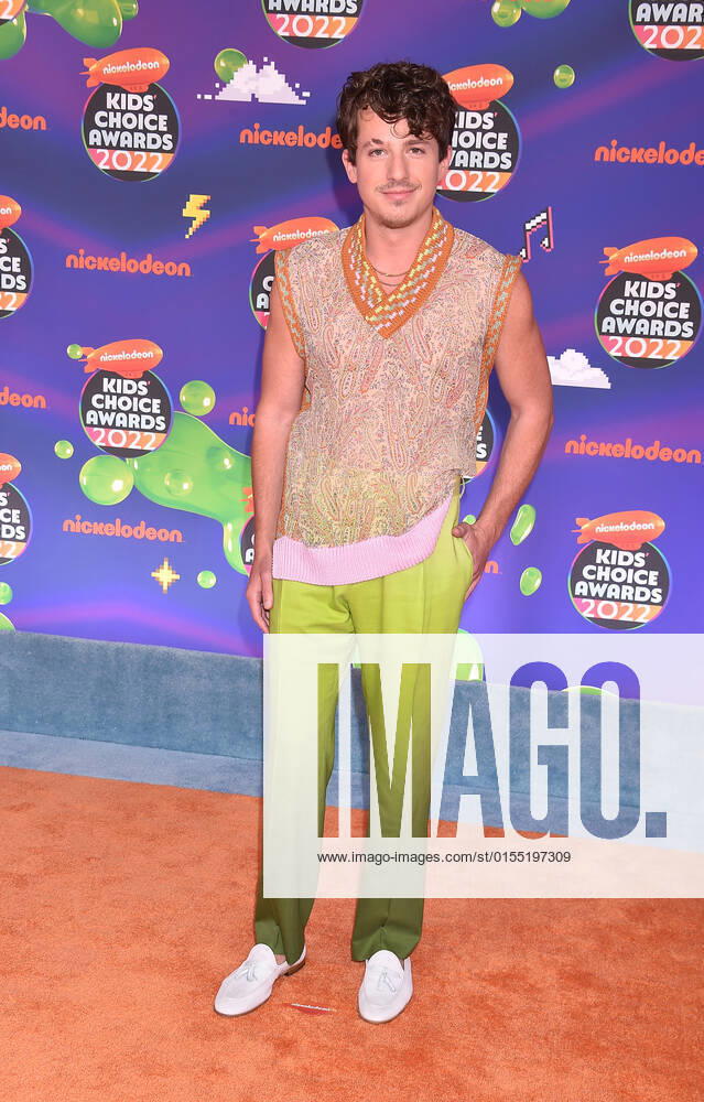 SANTA MONICA, CA - APRIL 9: Charlie Puth at the 2022 Nickelodeon Kids Choice Awards at the Barker Hangar in Santa Monica, California on April 9, 2022.