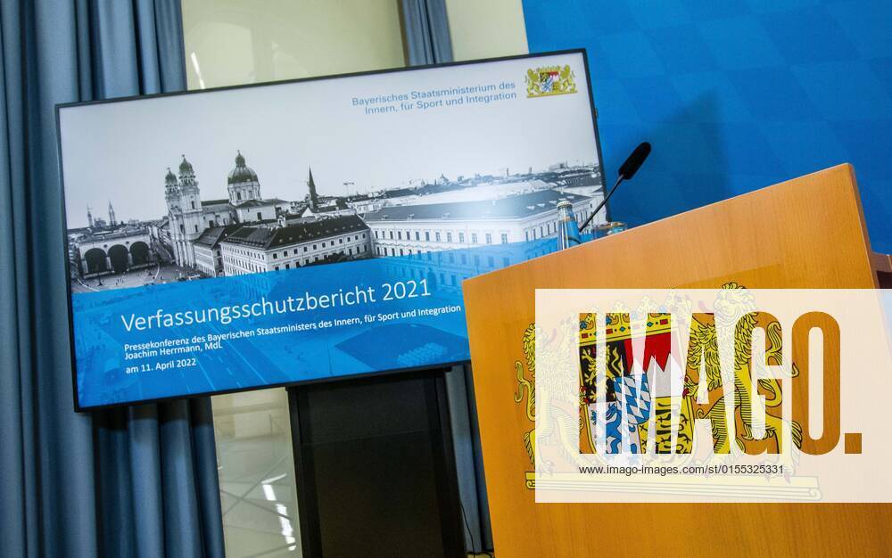 The Bavarian Verfassungsschutz (Secret Service, Office for the Protection of the Constitution) released the 2021 report detailing threats to the state of Bavaria and the country. Over the past years, conspiracy theorists, new age and wellness extremists, right-extremists, and various enemies of democracy have taken a leading role against the German state and society, with imagery such as the August 2020 storming of the Reichstag and May 2020 3,000 Corona rebels demonstrating at Marienplatz in Munch associated with it. Numerous participants in that storming come from the Bavarian scene and are radicalizing at increasing rates. Munich Germany - ZUMAb160 20220411_zbp_b160_042