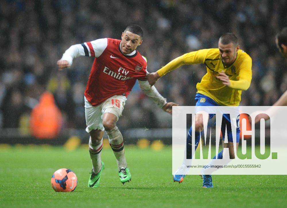 Football - 2013 2014 FA Cup - Fourth Round: Arsenal vs. Coventry City Billy Daniels - Coventry Arsenal s Alex Oxlade Chamberlain at The Emirates. COLORSPORT ANDREW COWIE