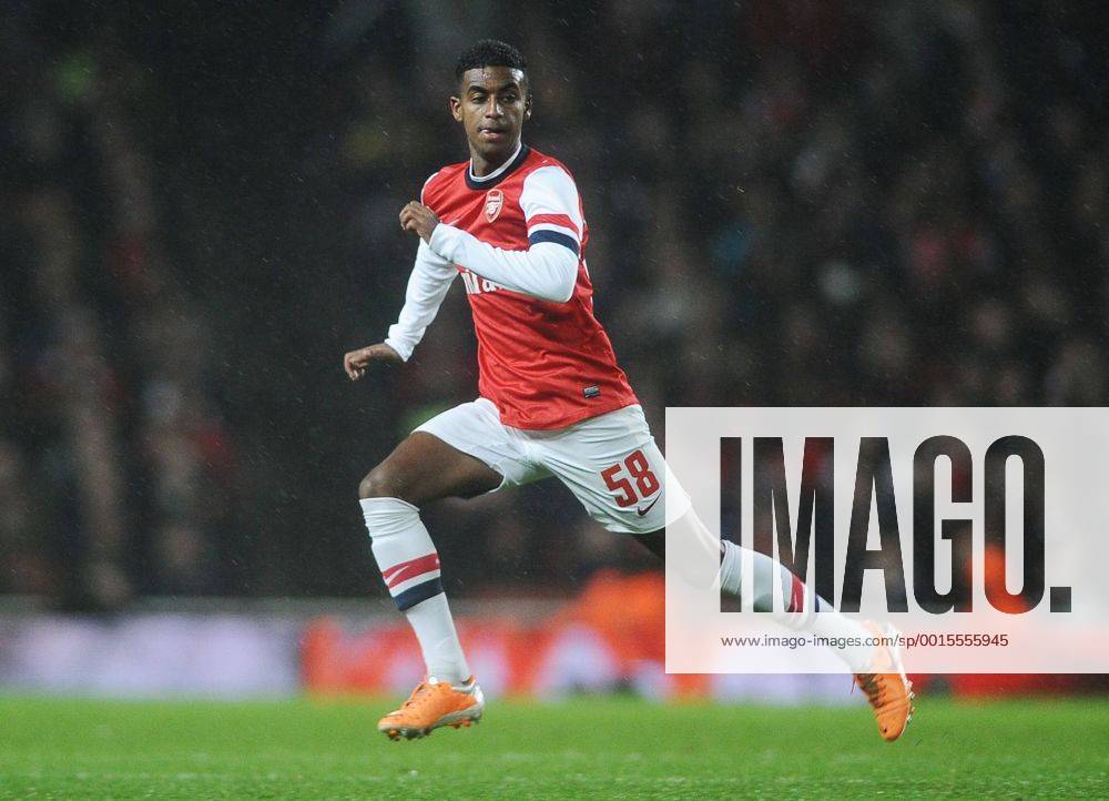 Football - 2013 2014 FA Cup - Fourth Round: Arsenal vs. Coventry City Arsenal s Gedion Zalalem comes on as a Substitute to make his debut at The Emirates. COLORSPORT ANDREW COWIE
