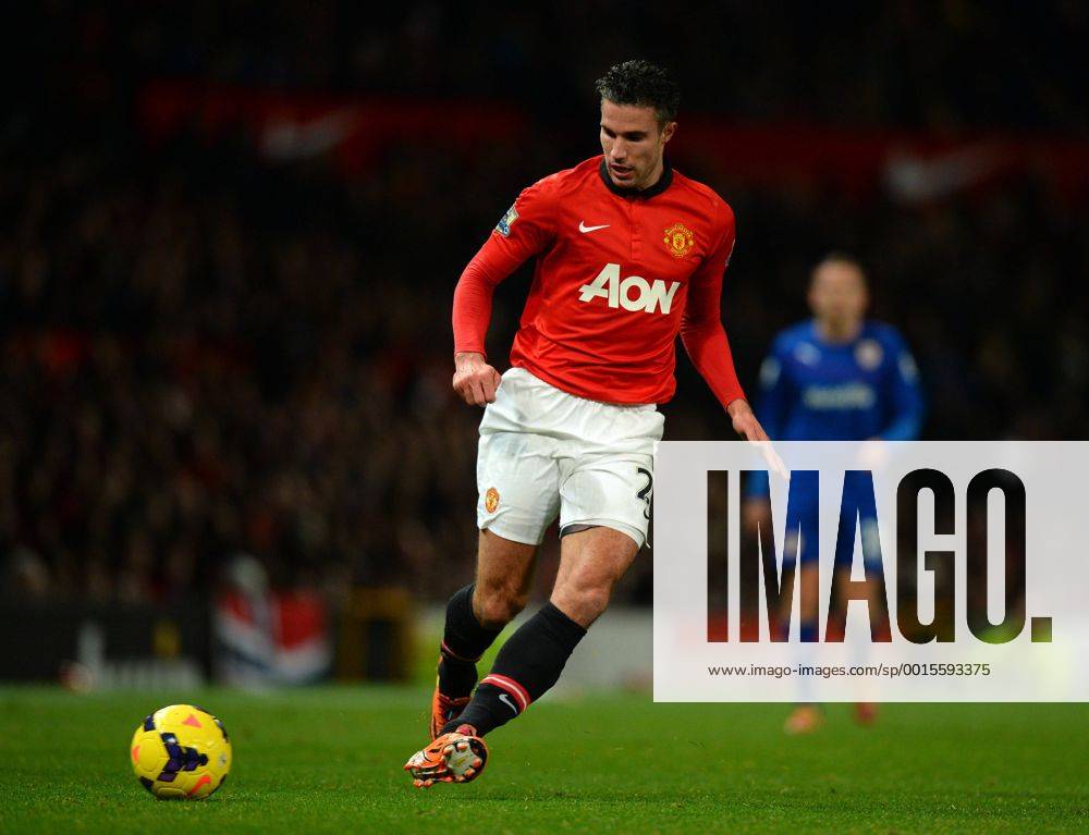 Robin van Persie of Manchester United - Barclays Premier League - Manchester United vs Cardiff City - Old Trafford Stadium - Manchester - England - 28th January 2014 - Picture Simon Bellis Sportimage .