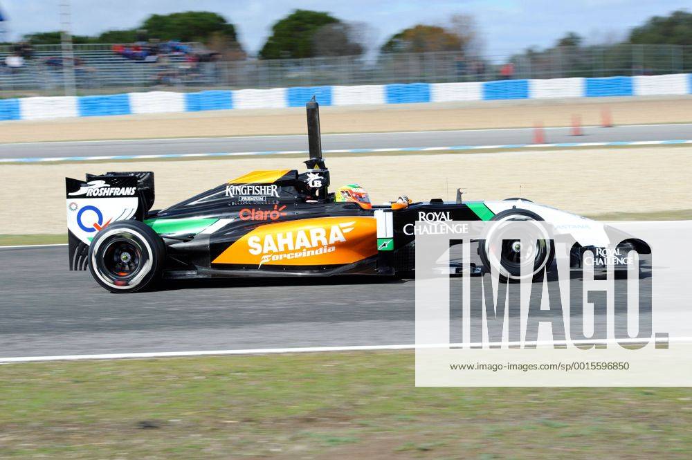 Sergio Perez, Sahara Force India F1, formula 1 GP, Test Jerez, Spanien, 29.01.2014 Photo:mspb Jerry Andre Sergio Perez, formula 1 GP, Test 2014,