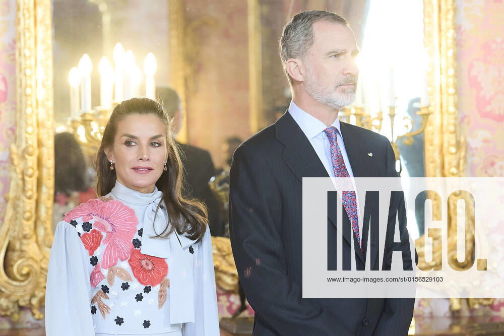 Bilder des Jahres 2022, Entertainment 04 April Entertainment Themen der Woche KW16 21-04-2022 Madrid Queen Letizia and King Felipe during the world of letters at the Miguel de Cervantes, Spanish language literature 2021 awards in Madrid. No Spain Â