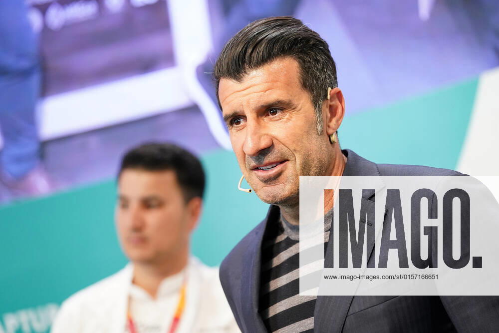 Portuguese football legend Luis Figo performs a show-cooking by Epigen Healthy Bite during the Salon Gourmets 2022. April 26, 2022. (2022042641)