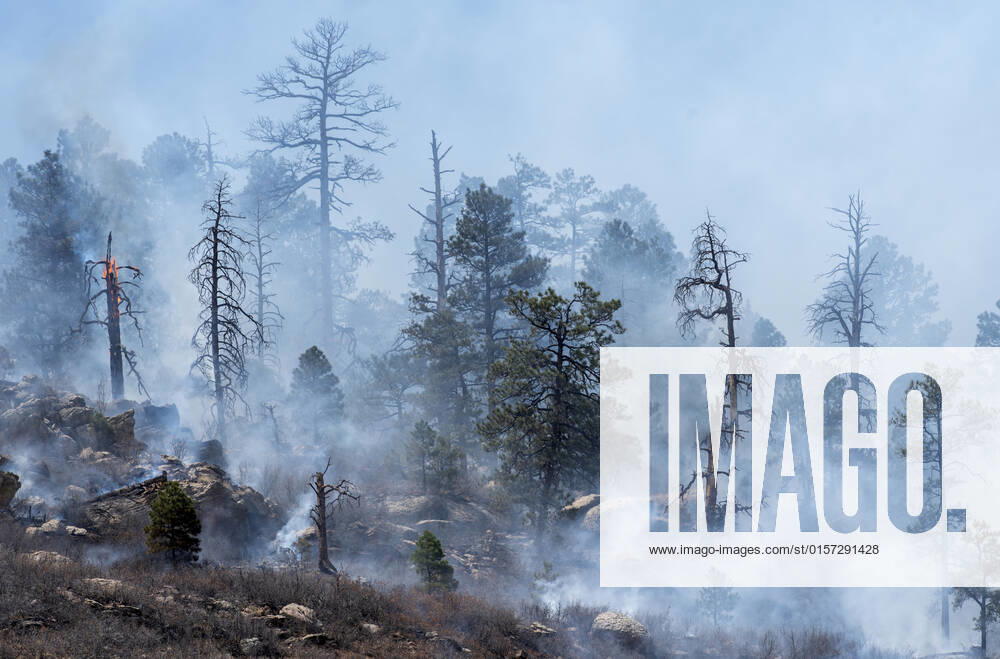 USA, Waldbrand in New Mexico April 27, 2022, USA: Hermit Peak Fire buring near the San Miguel and Mora County line north of Sapello, Wednesday, April 26, 2022. USA - ZUMAab1_ 20220427_zaf_ab1_013