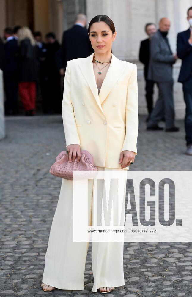 Italian actress Cristiana Dell Anna arrives to the presentation of the David di Donatello Award 2022 at the Quirinale Palace in Rome, Italy, 02 May 2022. The David di Donatello award is a film prize presented annually to honor the best of Italian and foreign motion picture productions.ANSA ETTORE FERRARI Rome Italy - ZUMAa110 20220502_zaf_a110_011