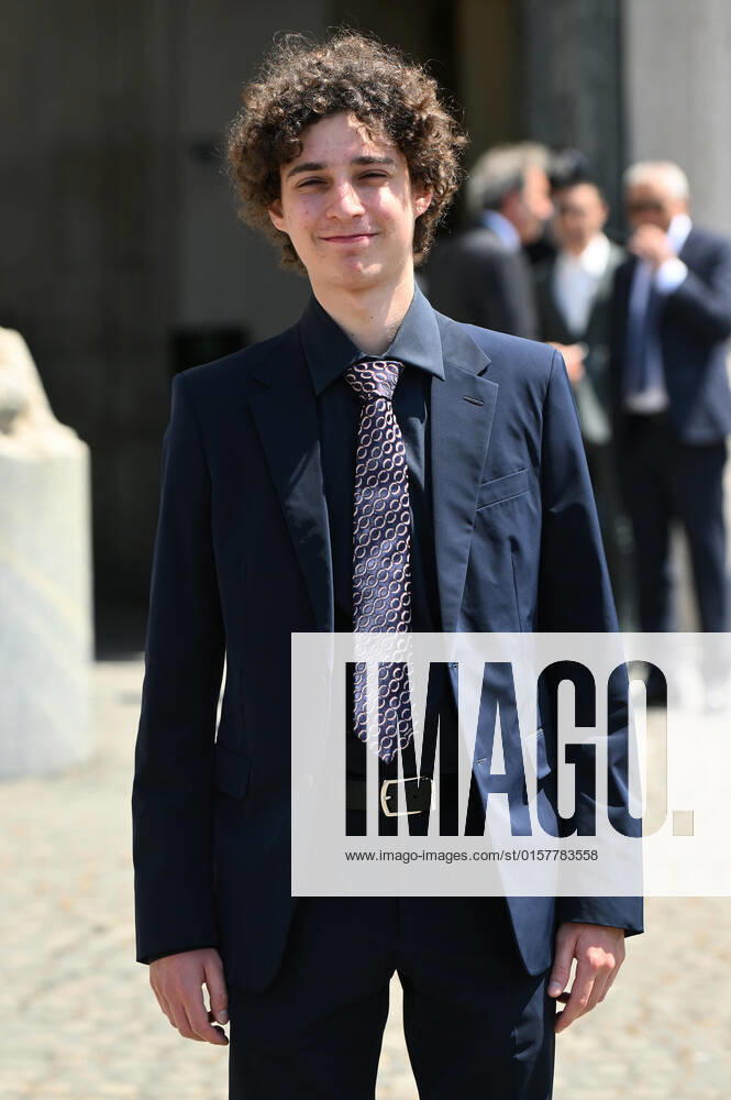 Italian actor Filippo Scotti leaves after the presentation of the David di Donatello Award 2022 at the Quirinale Palace in Rome, Italy, 02 May 2022. The David di Donatello award is a film prize presented annually to honor the best of Italian and foreign motion picture productions.ANSA ETTORE FERRARI ROME - ZUMAa110 20220502_zaf_a110_042