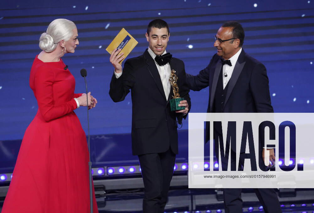 Verleihung des David di Donatello-Preises 2022 in Rom - Die Preisträger May 3, 2022, ROME, Italia: Italian actor Eduardo Scarpetta at Cinecitta studios receives award for Best Supporting Actor for his role in Qui rido io during the 67th edition of the David di Donatello Awards, in Rome, Italy, 3 May 2022. ANSA GIUSEPPE LAMI ROME Italia - ZUMAa110 20220503_zaf_a110_002