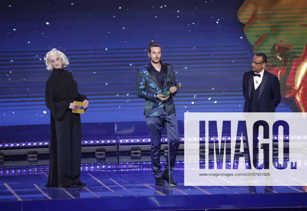 Verleihung des David di Donatello-Preises 2022 in Rom - Die Preisträger May 3, 2022, ROME, Italia: Italian make up artist Diego Prestopino at Cinecitta studios receives award for Best Makeup for Freaks out during the 67th edition of the David di Donatello Awards, in Rome, Italy, 3 May 2022. ANSA GIUSEPPE LAMI ROME Italia - ZUMAa110 20220503_zaf_a110_019