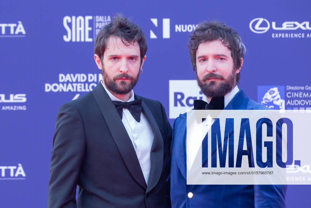 Verleihung des David di Donatello-Preises 2022 in Rom Italy: Red Carpet of David di Donatello 2022 Awards ceremony Damiano and Fabio D Innocenzo attend the red carpet of David di Donatello 2022 awards ceremony in Rome Rome Italy