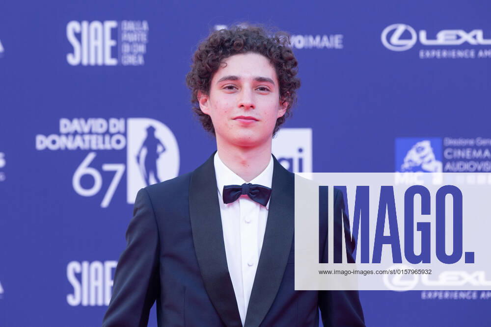 Verleihung des David di Donatello-Preises 2022 in Rom Italy: Red Carpet of David di Donatello 2022 Awards ceremony Filippo Scotti attends the red carpet of David di Donatello 2022 awards ceremony in Rome Rome Italy