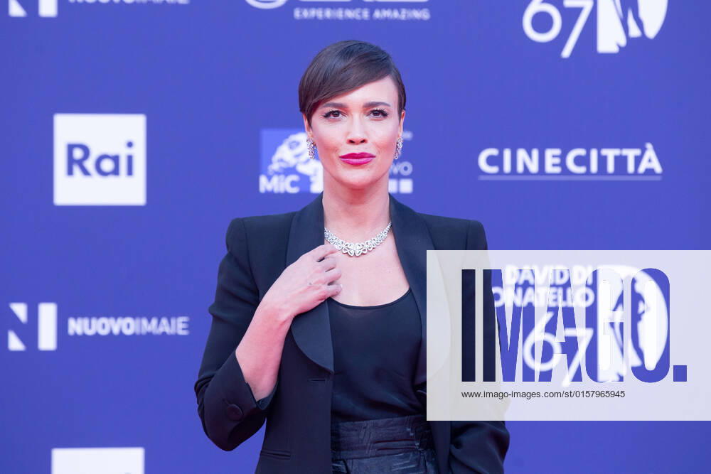 Verleihung des David di Donatello-Preises 2022 in Rom Italy: Red Carpet of David di Donatello 2022 Awards ceremony Roberta Giarrusso attends the red carpet of David di Donatello 2022 awards ceremony in Rome Rome Italy